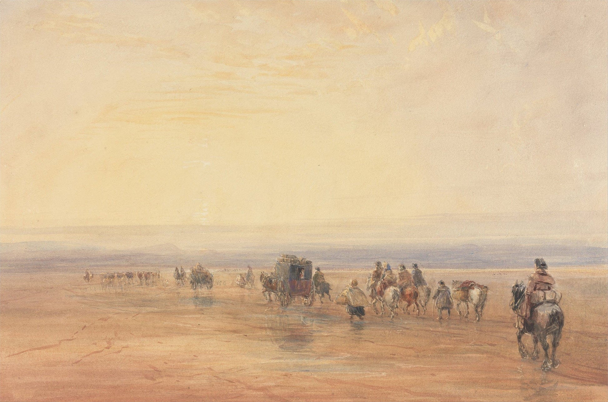 Crossing Lancaster Sands Mid S by David Cox