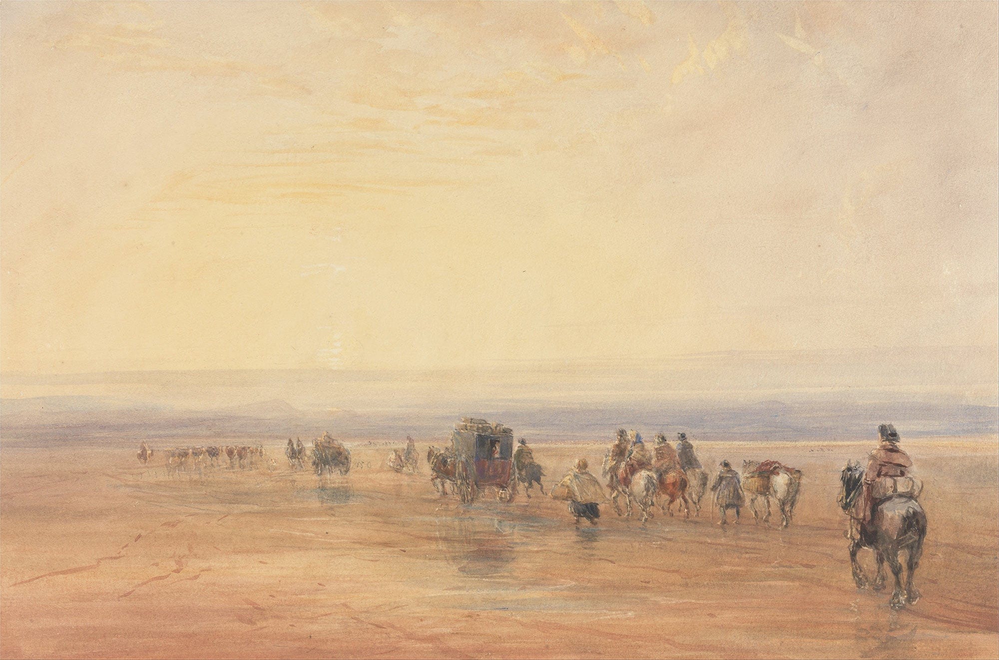Crossing Lancaster Sands Mid S by David Cox
