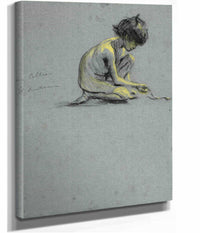 Crouching Boy With Snake by Alice Pike Barney