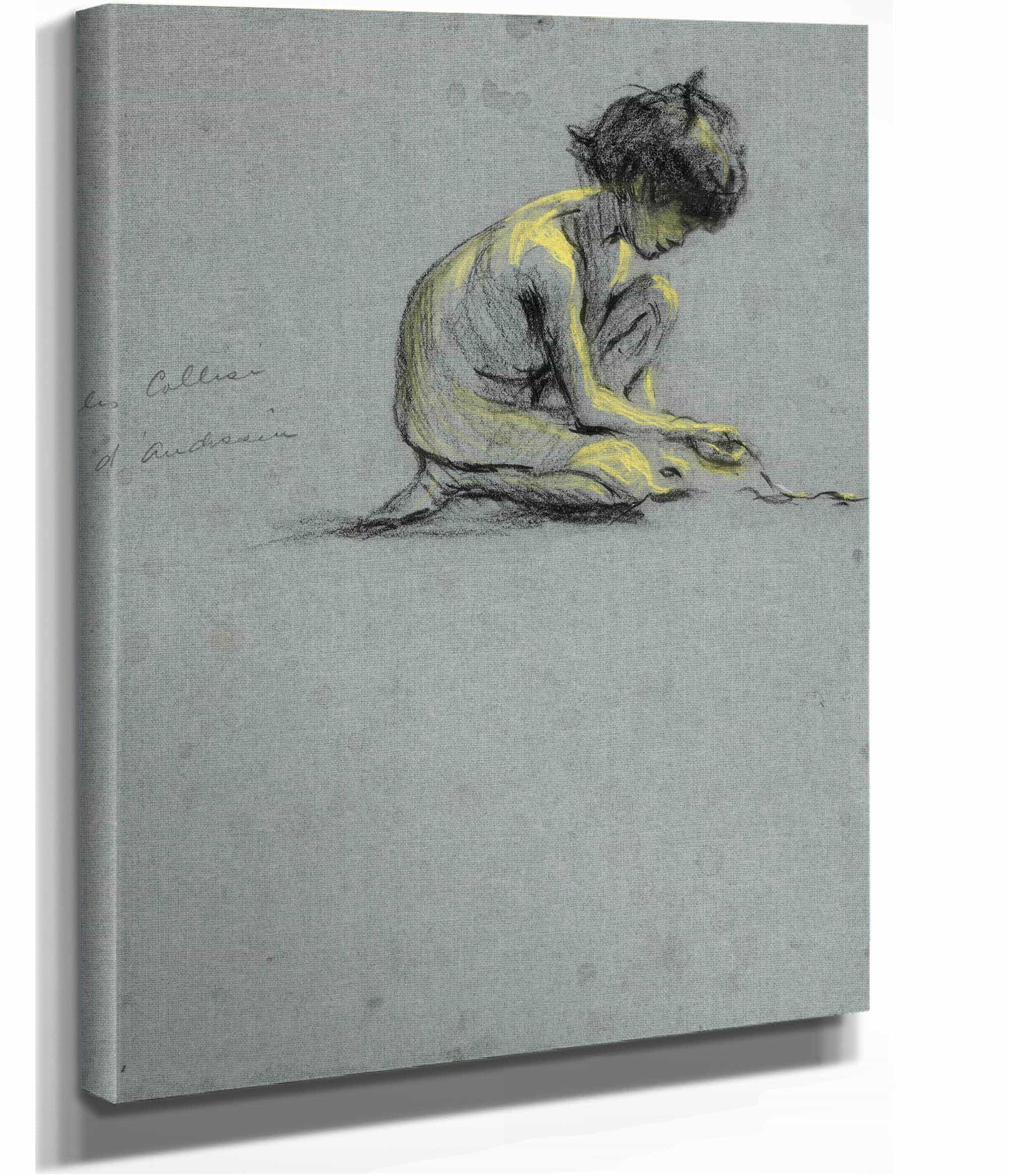Crouching Boy With Snake by Alice Pike Barney