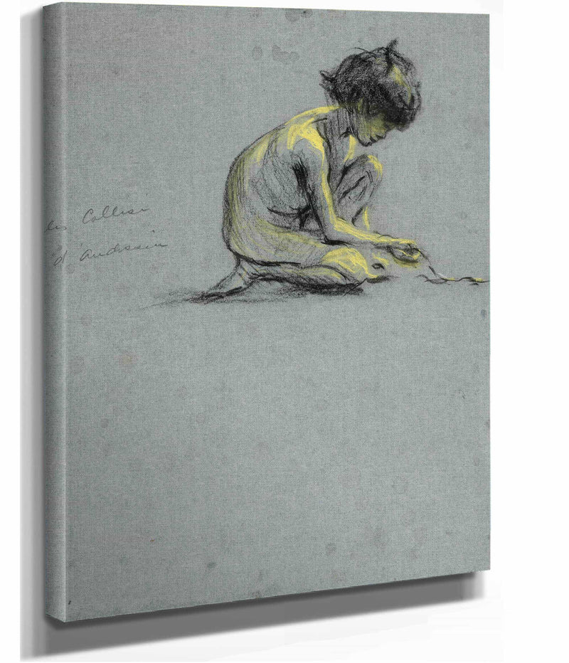 Crouching Boy With Snake by Alice Pike Barney