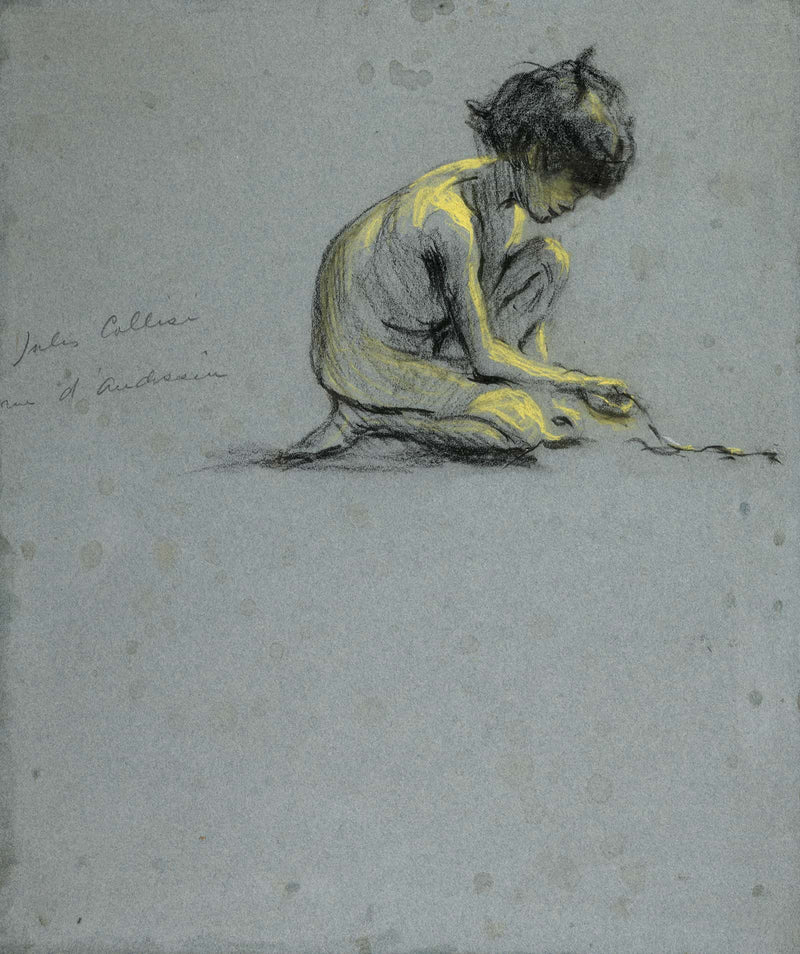 Crouching Boy With Snake by Alice Pike Barney