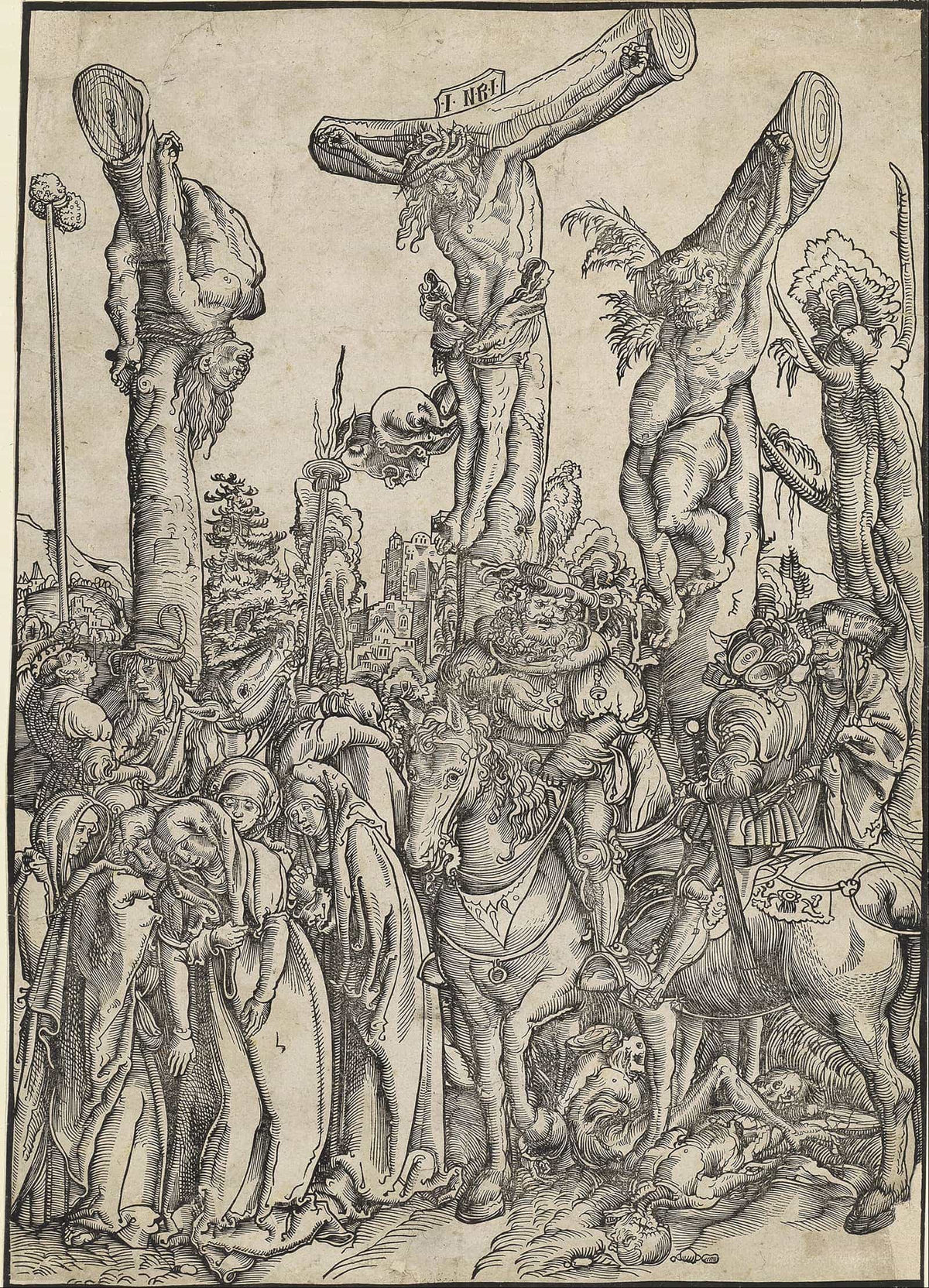 Crucifixion Before by Lucas Cranach The Elder
