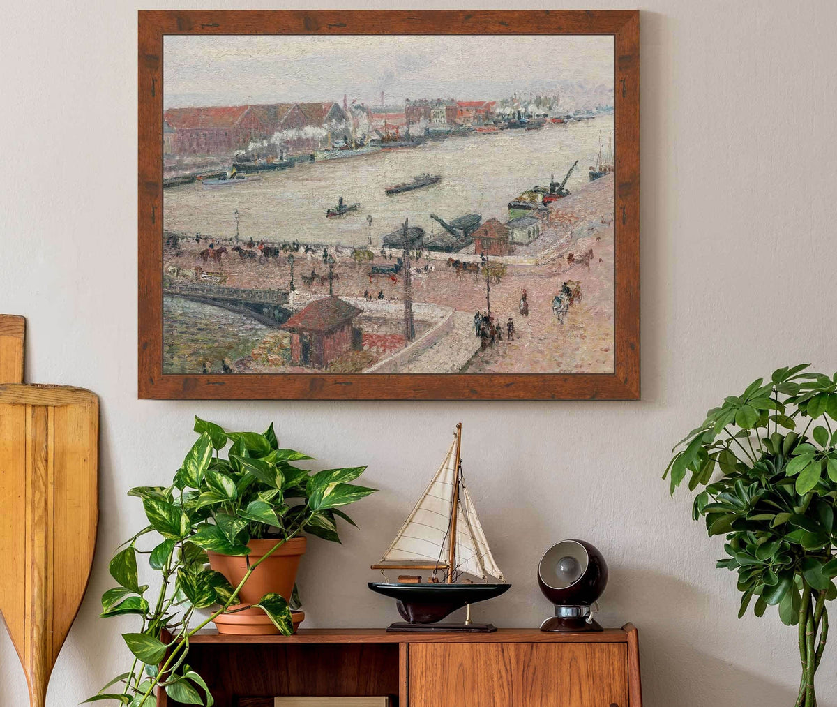 Crue De La Seine Pont Boieldieu Rouen by Camille Pissarro