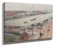 Crue De La Seine Pont Boieldieu Rouen by Camille Pissarro