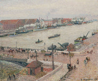 Crue De La Seine Pont Boieldieu Rouen by Camille Pissarro
