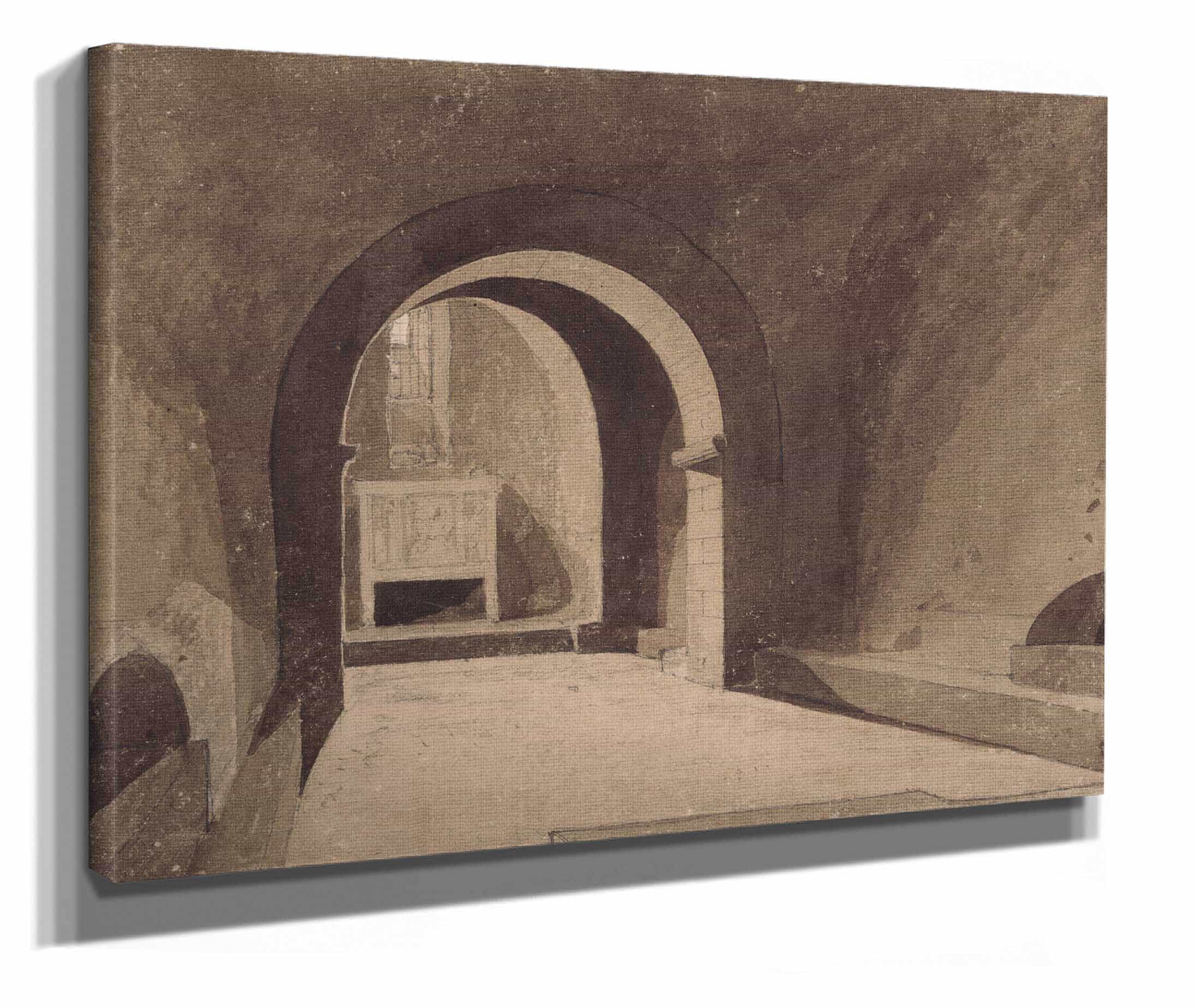 Crypt Of Saint Gervaise Rouen Normandy by John Sell Cotman
