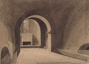 Crypt Of Saint Gervaise Rouen Normandy by John Sell Cotman