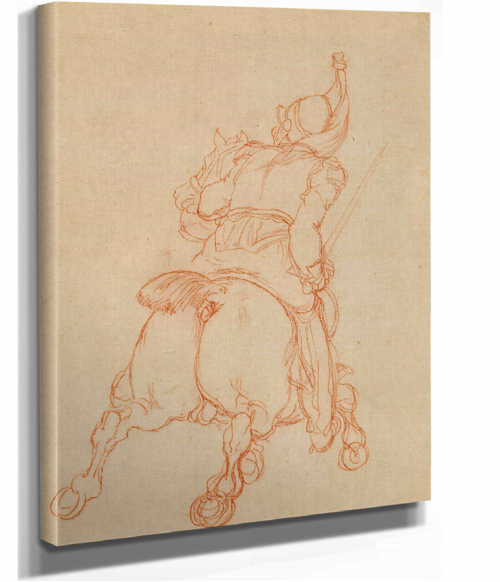 Cuirassier A Cheval Chargeant by Theodore Gericault