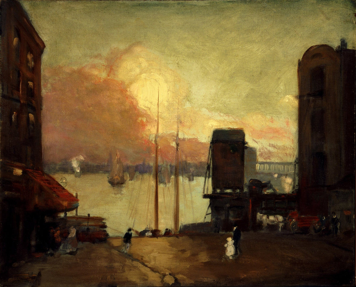 Cumulus Clouds East River by Robert Henri