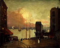 Cumulus Clouds East River by Robert Henri