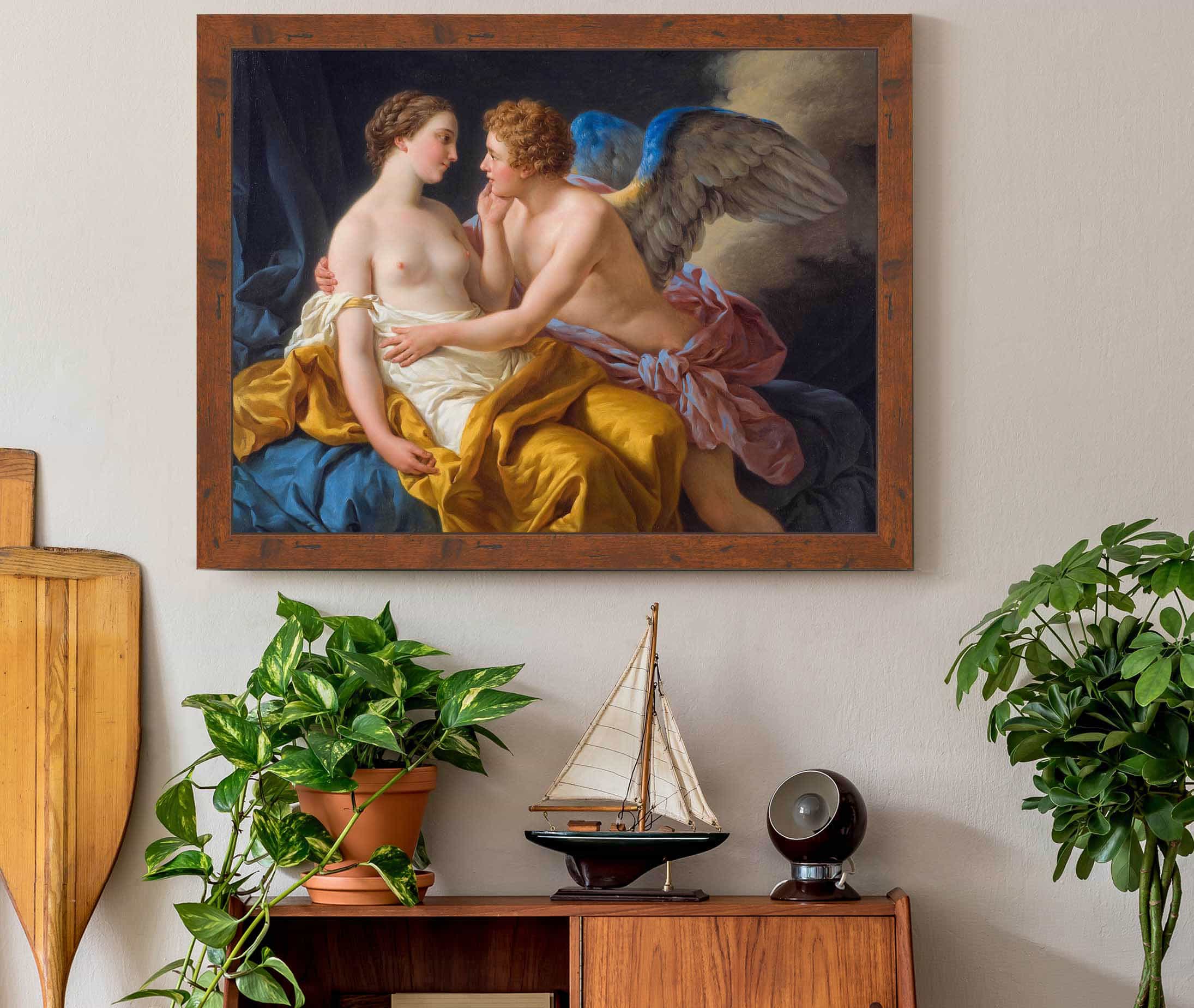 Cupid And Psyche by Louis Jean Francois Lagrenee