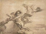Cupid Blindfolded And Two Doves Or After by Giovanni Domenico Tiepolo