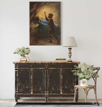 Curdie Went On After Her Flashing His Torch About by Jessie Willcox Smith