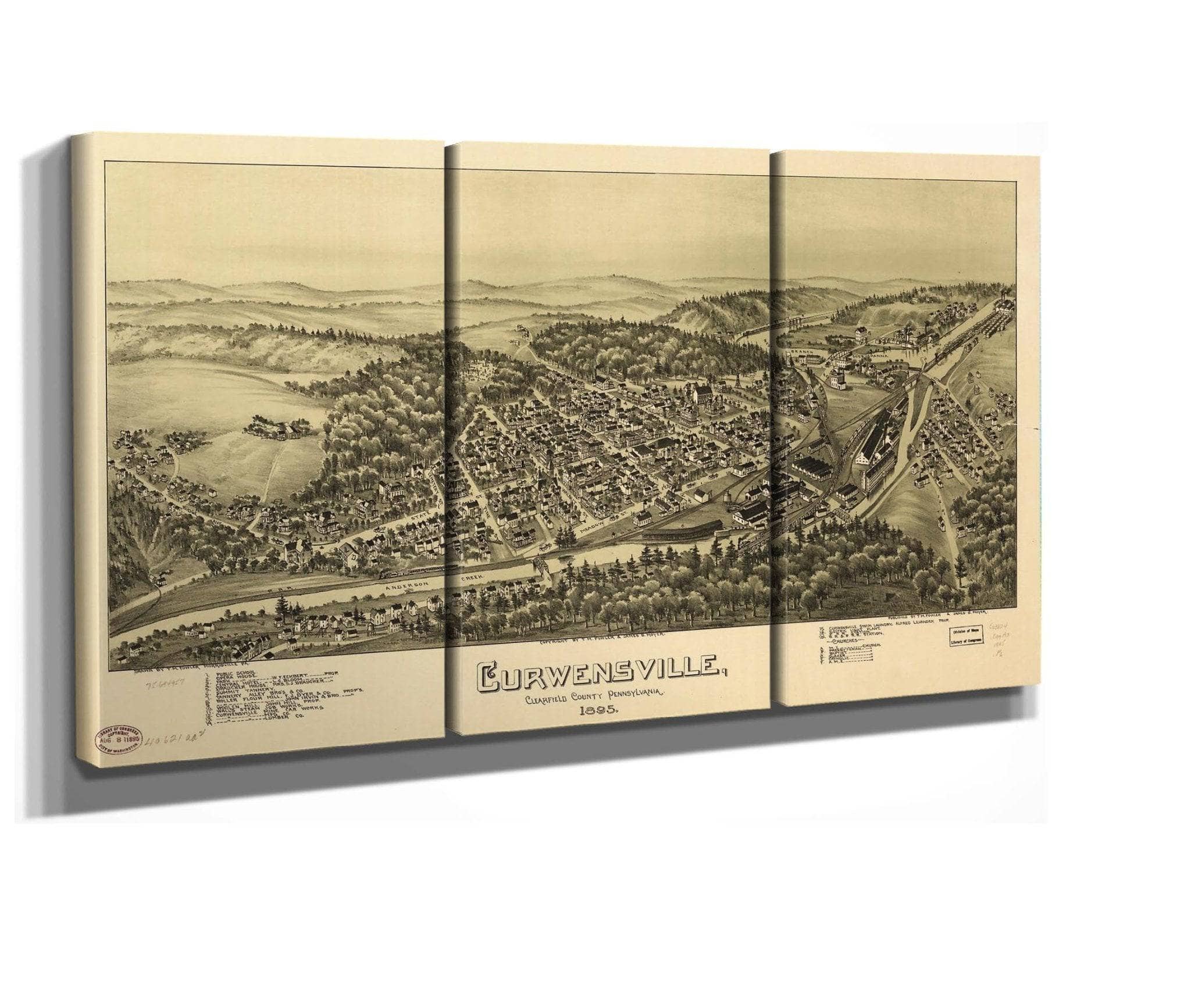 Curwensville Clearfield County Pennsylvania 1895  State Of Pennsylvania