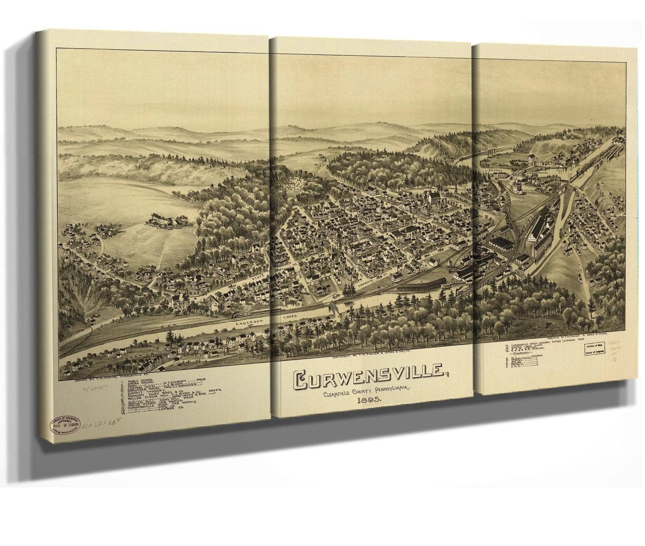 Curwensville Clearfield County Pennsylvania 1895  State Of Pennsylvania