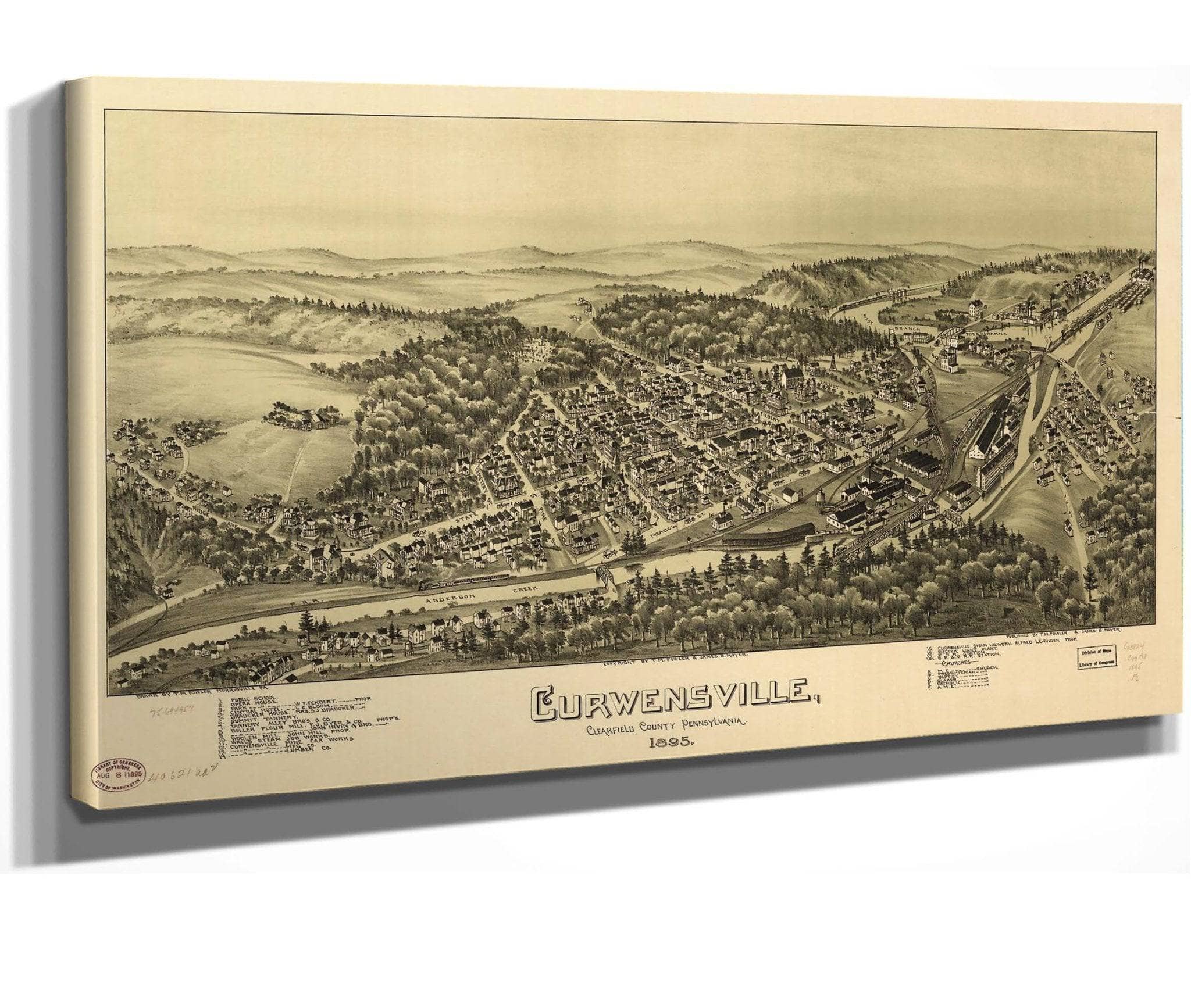 Curwensville Clearfield County Pennsylvania 1895  State Of Pennsylvania