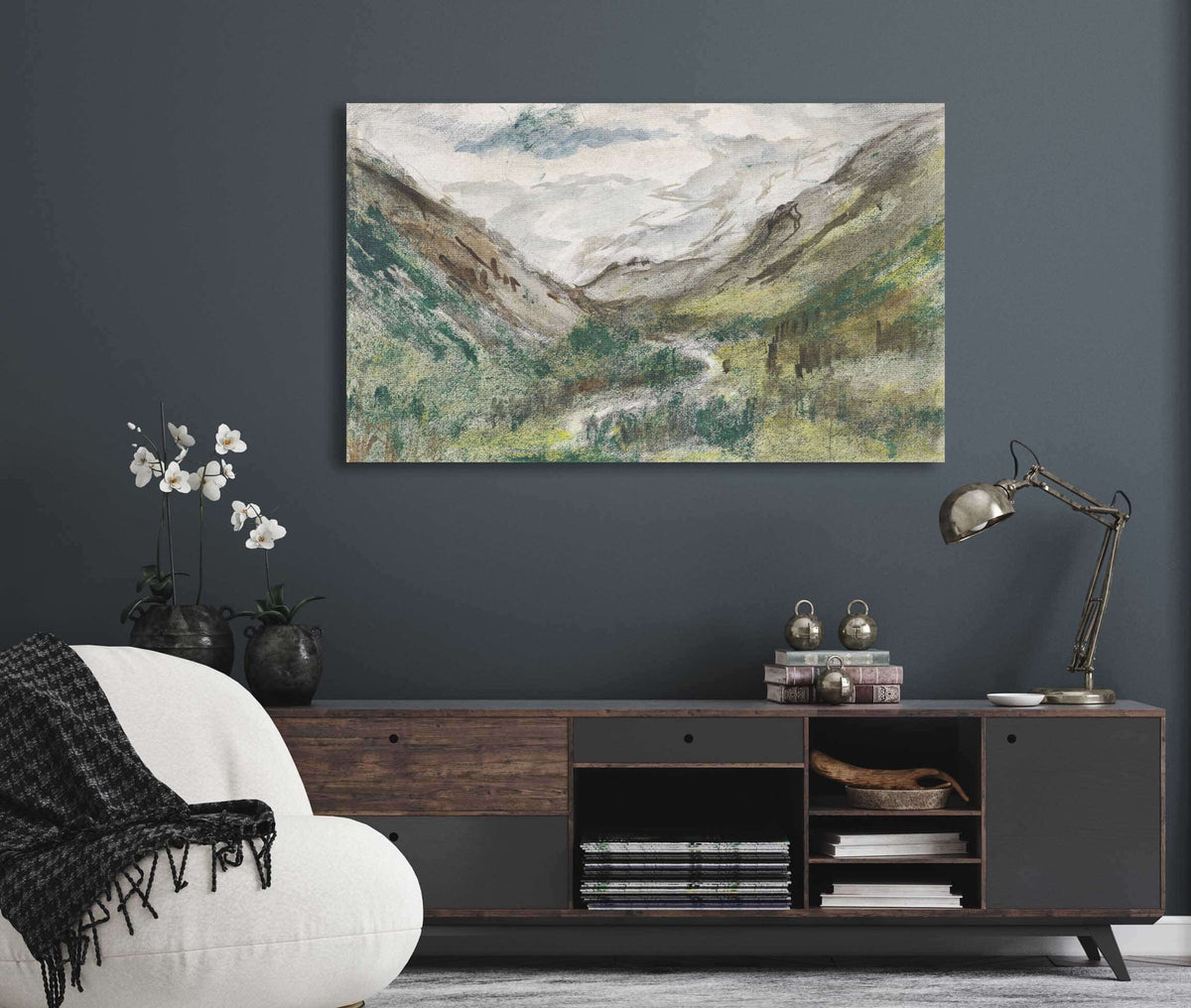 Dal Met Begroeide Bergen  by Jozef Israels
