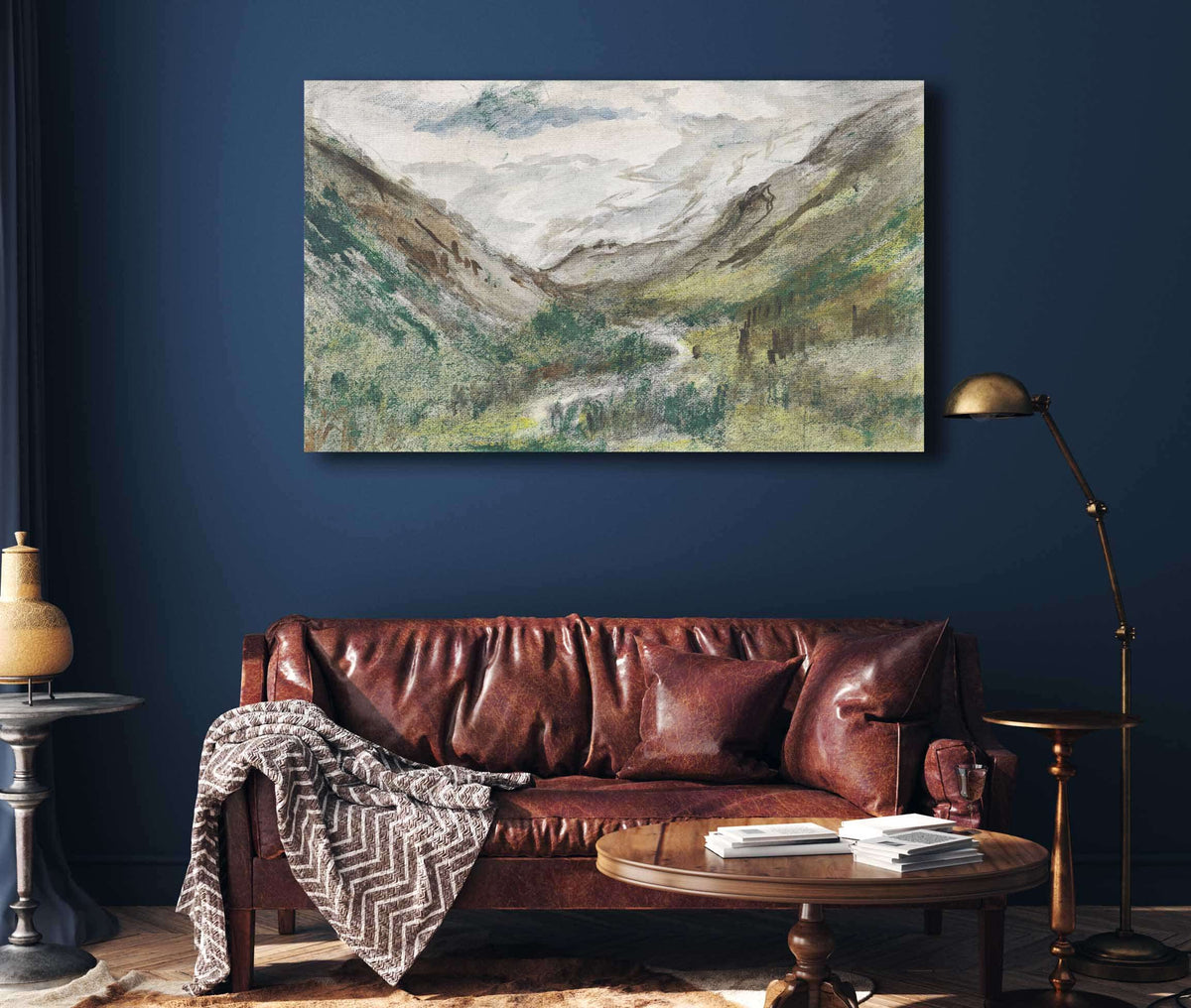 Dal Met Begroeide Bergen  by Jozef Israels