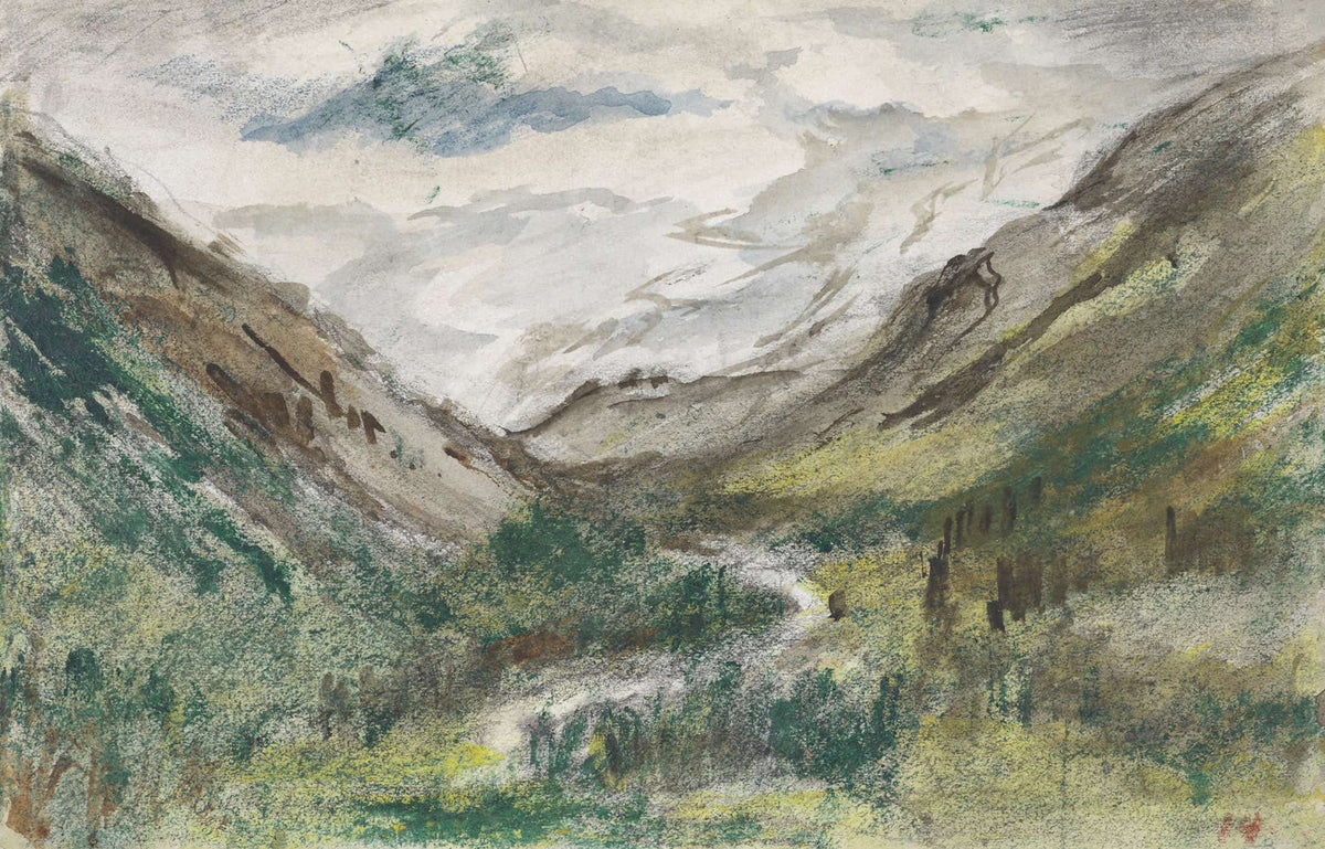 Dal Met Begroeide Bergen  by Jozef Israels