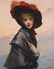 Dame Au Chapeau by Gustave Jean Jacquet