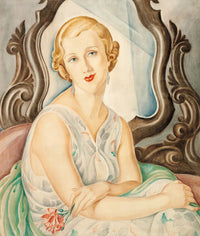 Dame Foran Et Spejl by Gerda Wegener