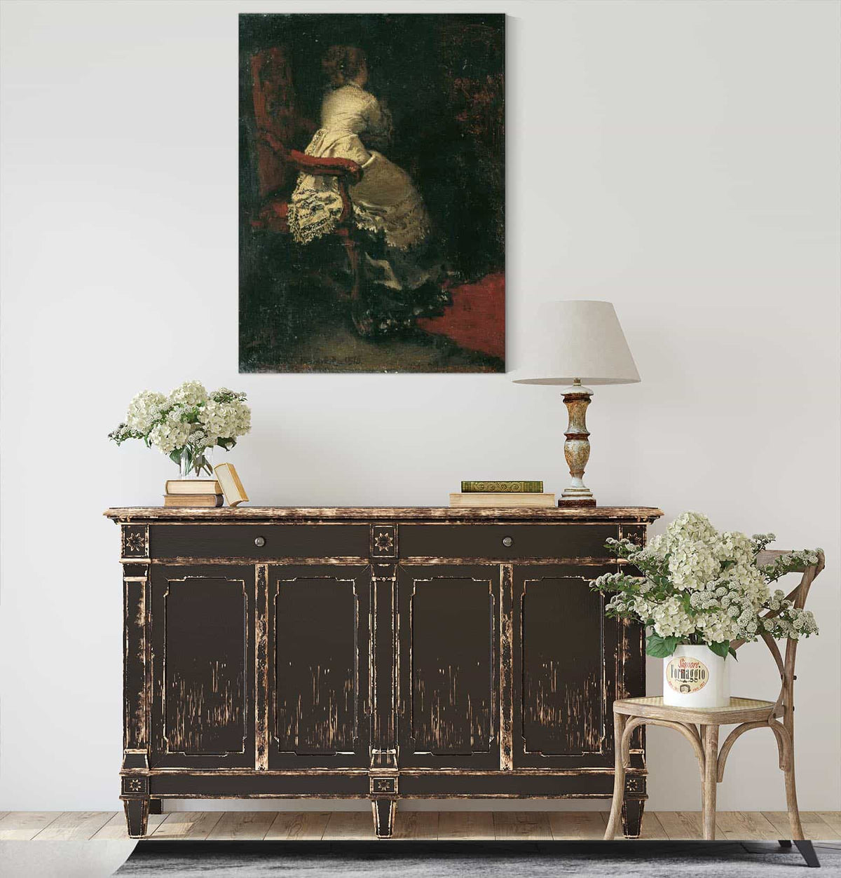 Dame Im Lehnstuhl by Albert Von Keller