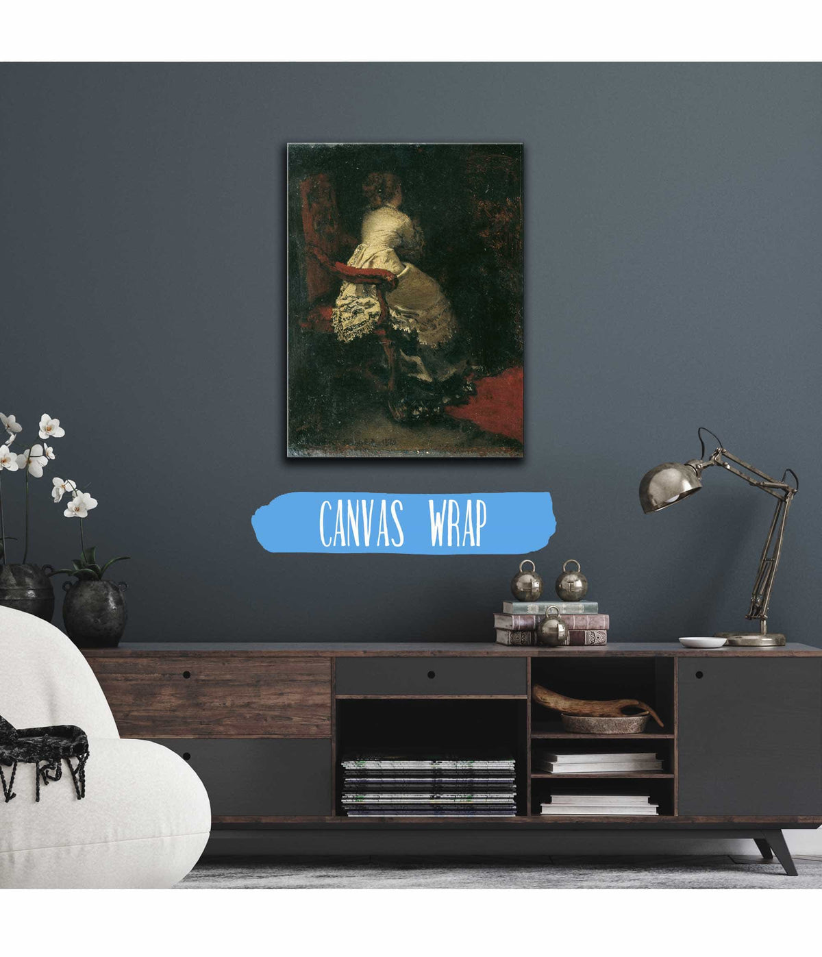 Dame Im Lehnstuhl by Albert Von Keller