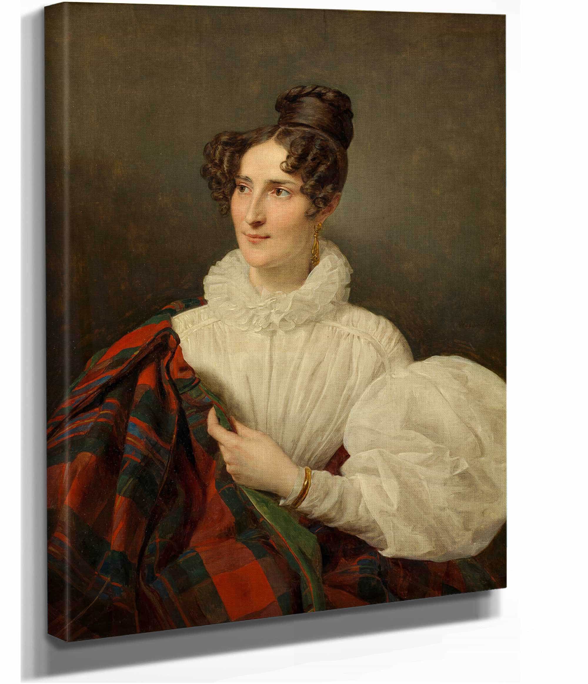 Dame In Weibem Kleid by Ferdinand Georg Waldmuller