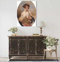 Dame Mit Margeritenstraub by Leopold Schmutzler