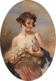 Dame Mit Margeritenstraub by Leopold Schmutzler