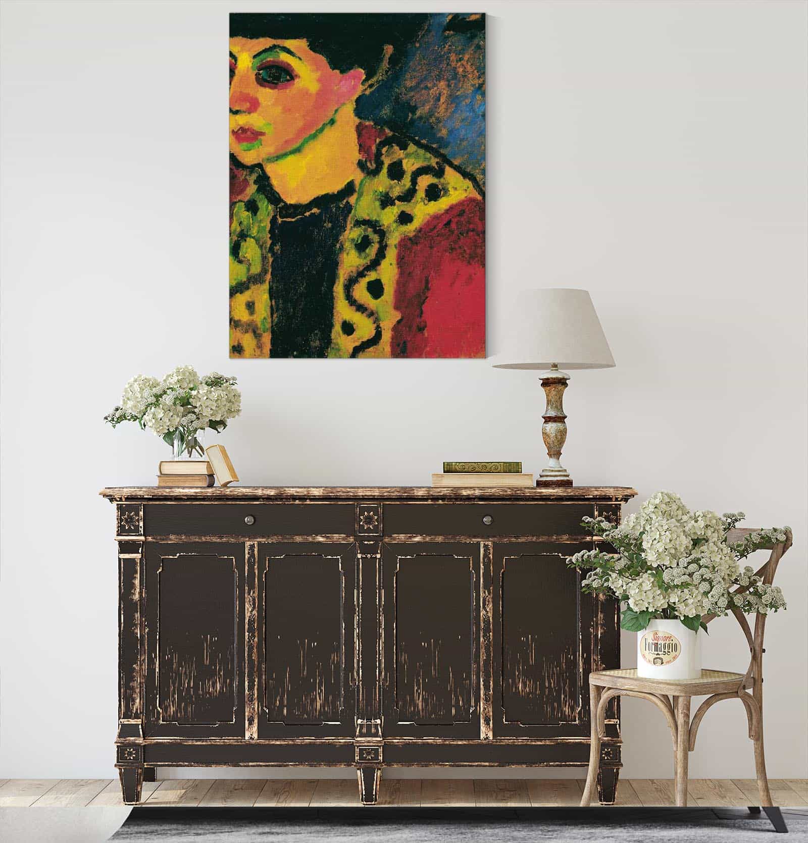 Dame Vor Blauem Grund by Alexej Von Jawlensky