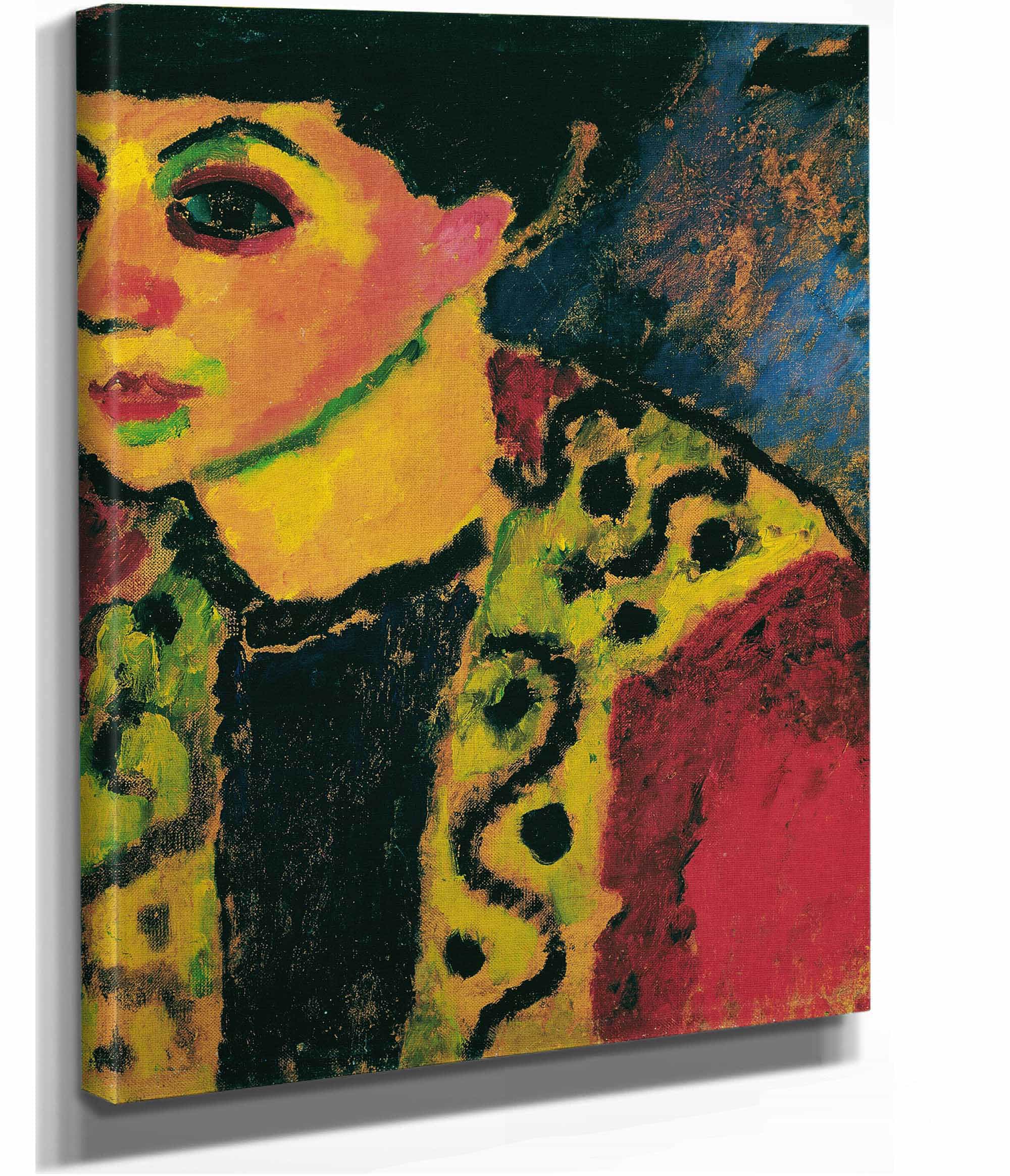Dame Vor Blauem Grund by Alexej Von Jawlensky