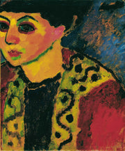 Dame Vor Blauem Grund by Alexej Von Jawlensky