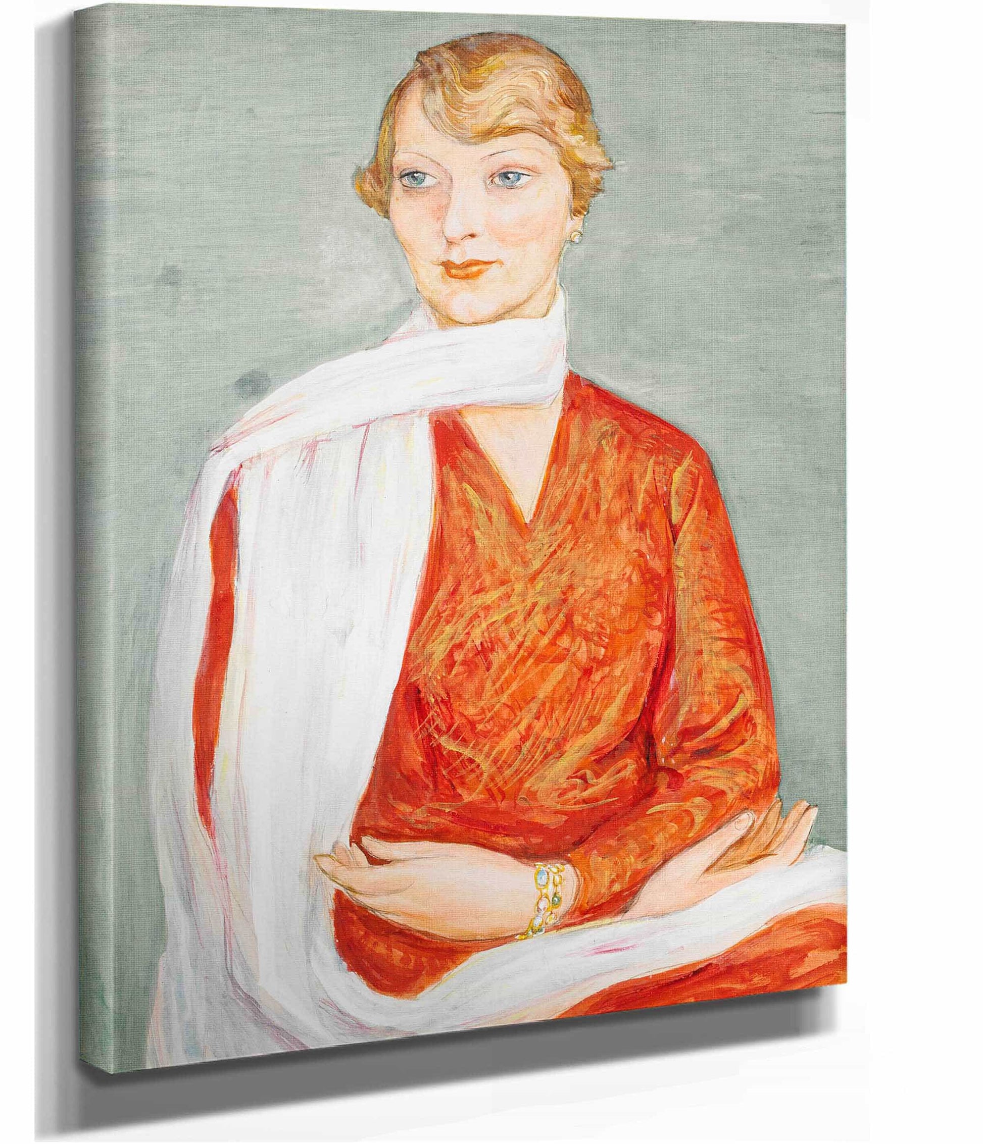 Damen Med Den Vita Sjalen by Nils Dardel