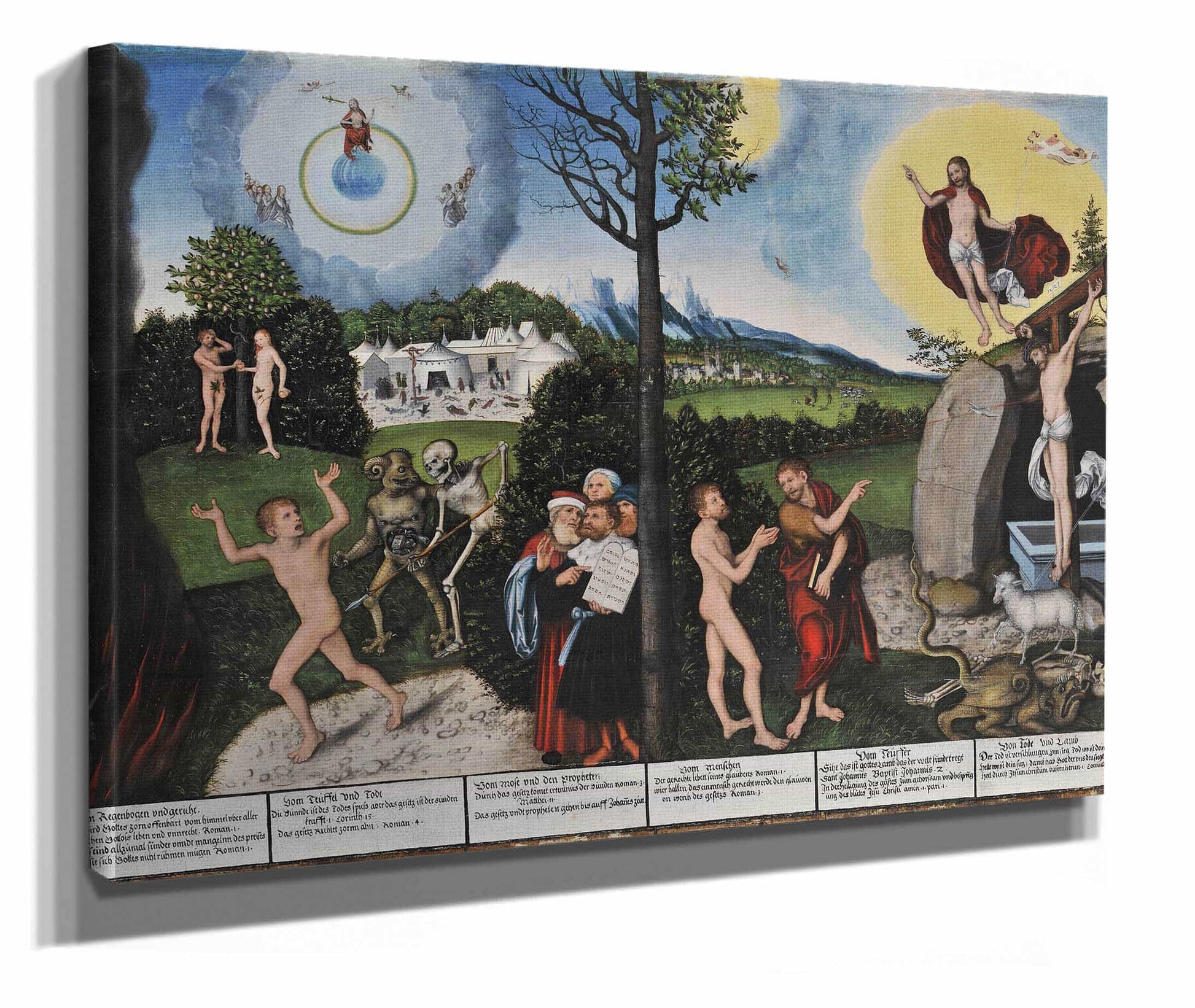 Damnation And Redemption by Lucas Cranach The Elder