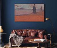 Dampfer Vom Strand Aus Gesehen by Egon Schiele