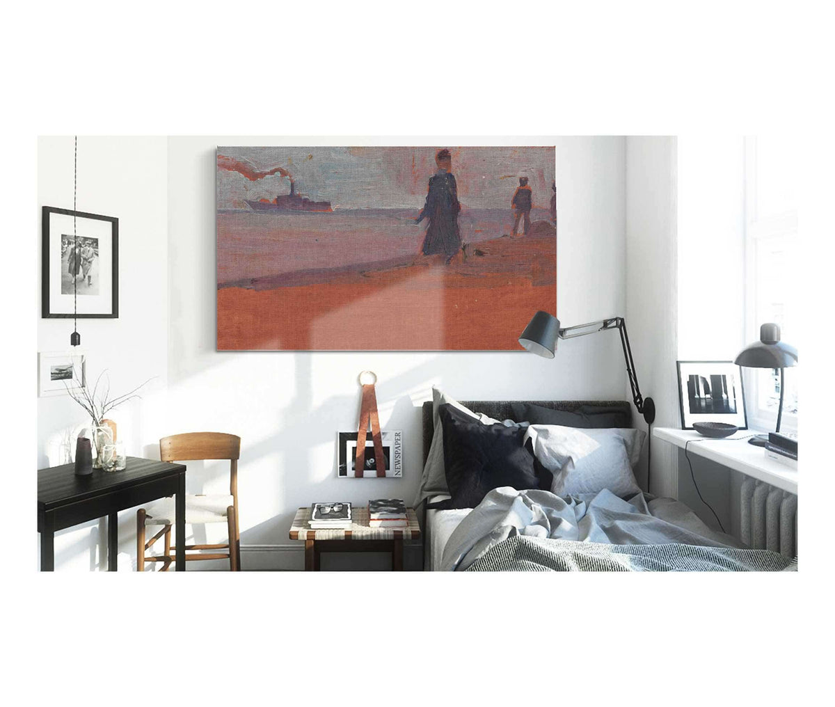 Dampfer Vom Strand Aus Gesehen by Egon Schiele