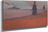 Dampfer Vom Strand Aus Gesehen by Egon Schiele