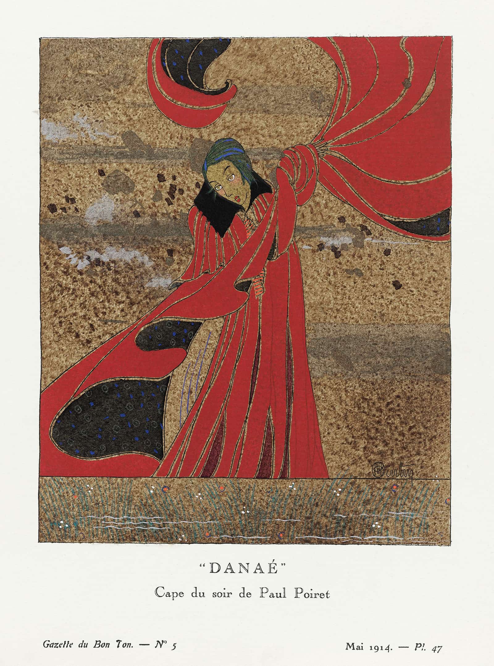 Danae Cape Du Soir By Paul Poiret by Charles Martin