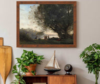 Dance Under The Trees At The Edge Of The Lake by Jean Baptiste Camille Corot