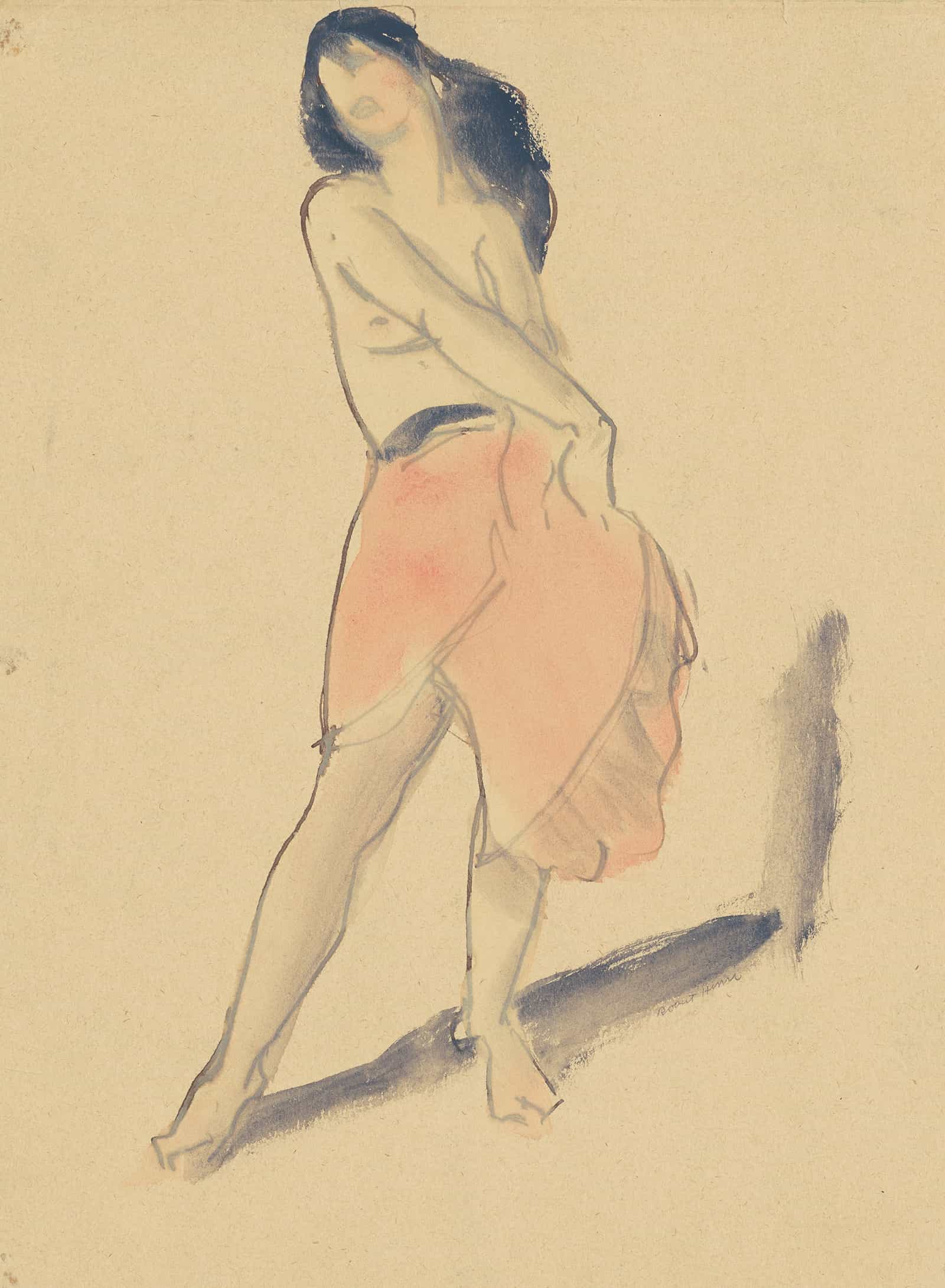 Dancer In A Red Skirt No by Robert Henri