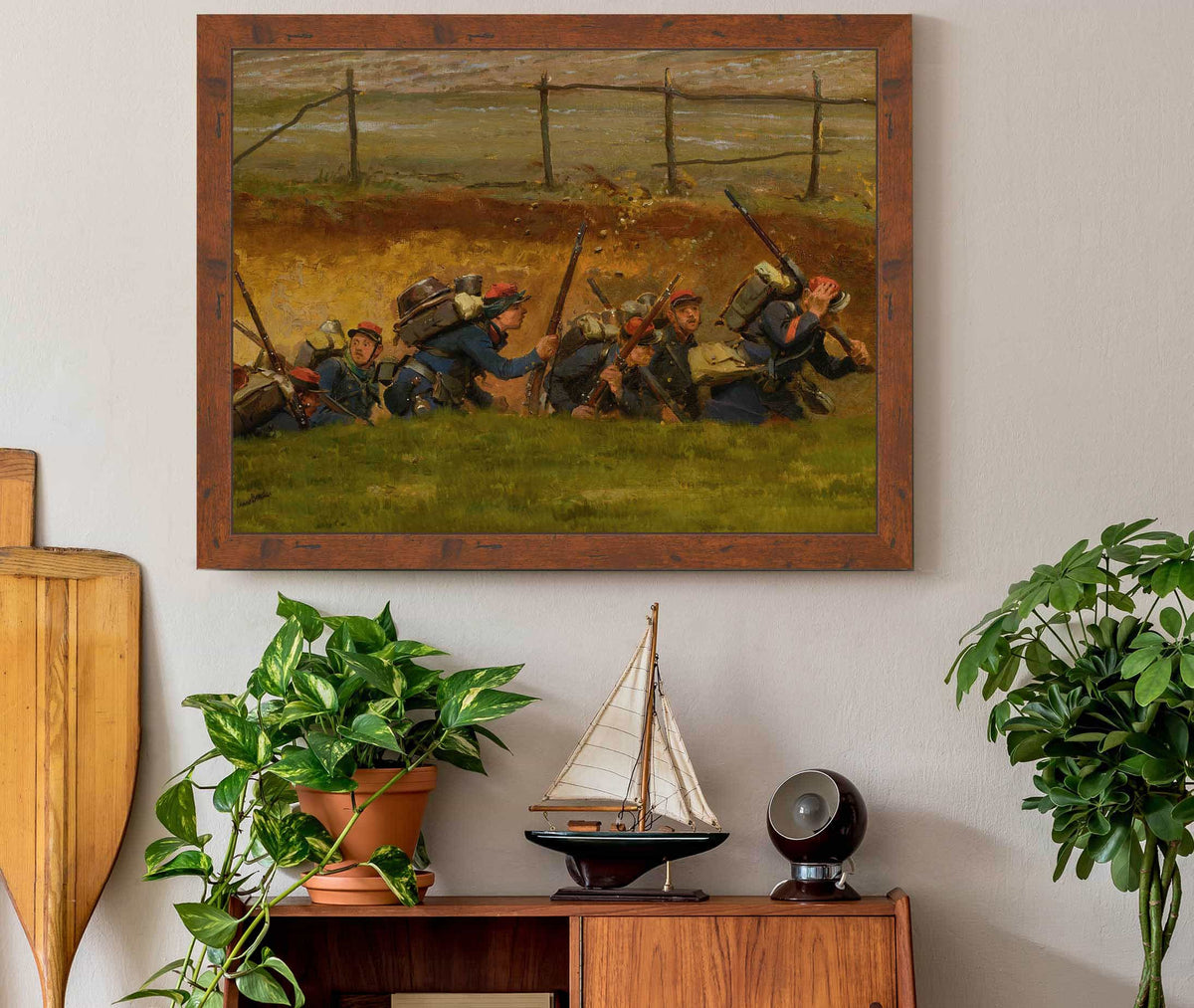 Dans Un Ravin Lignards by Jean Baptiste Edouard Detaille