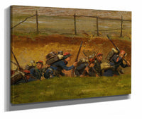 Dans Un Ravin Lignards by Jean Baptiste Edouard Detaille