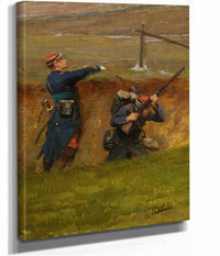 Dans Un Ravin Lignards by Jean Baptiste Edouard Detaille