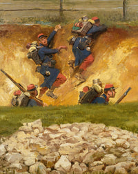 Dans Un Ravin Lignards by Jean Baptiste Edouard Detaille