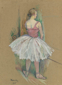 Danseuse En Pied Vue De Dos by Henri De Toulouse Lautrec