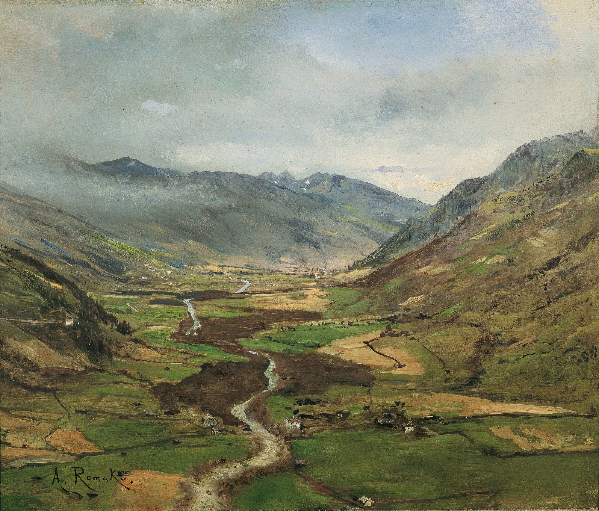 Das Gasteinertal Ii by Anton Romako