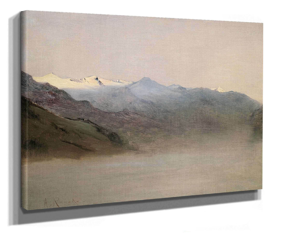 Das Gasteinertal Im Nebel by Anton Romako