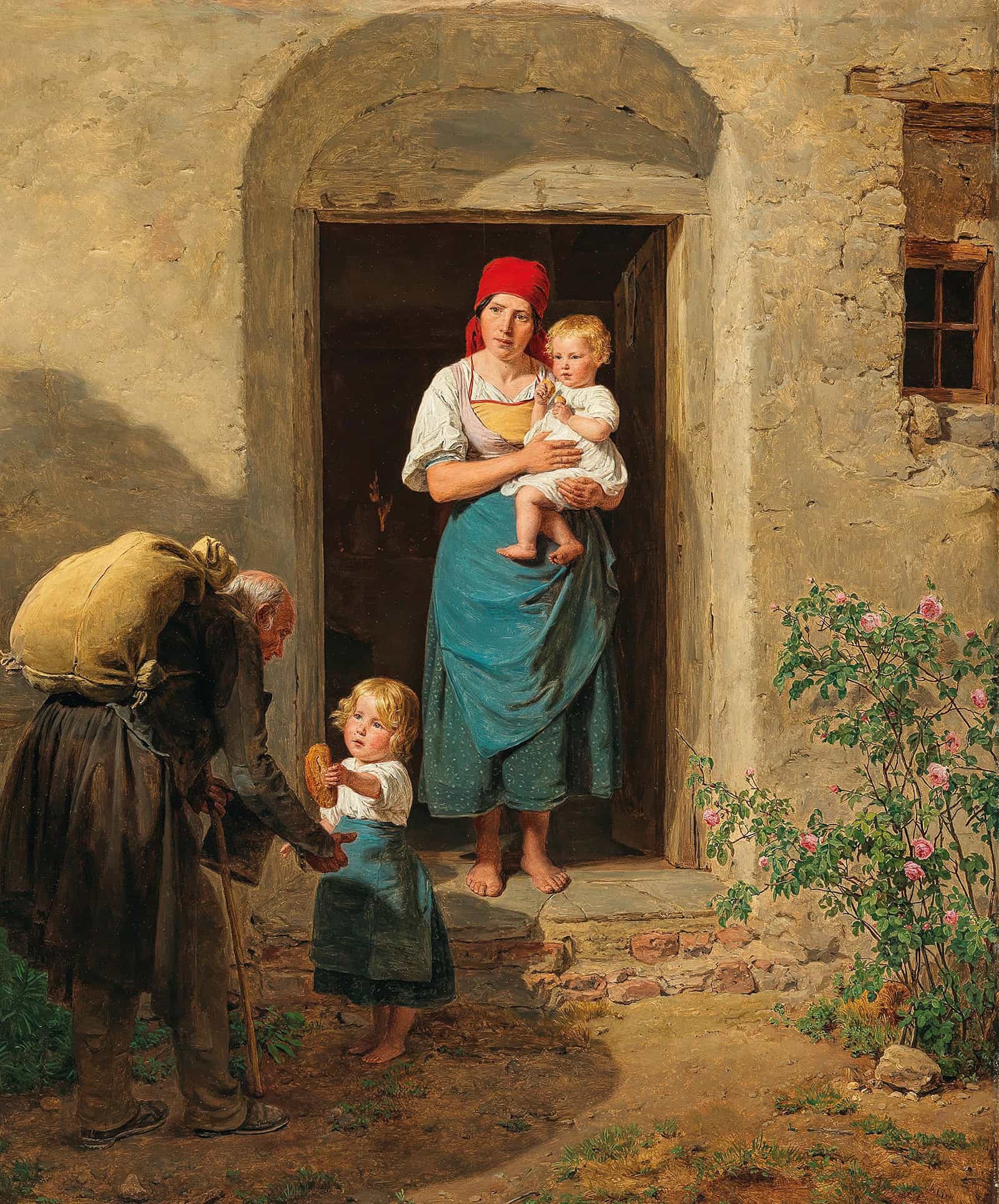 Das Gutmutige Kind Der Bettler by Ferdinand Georg Waldmuller
